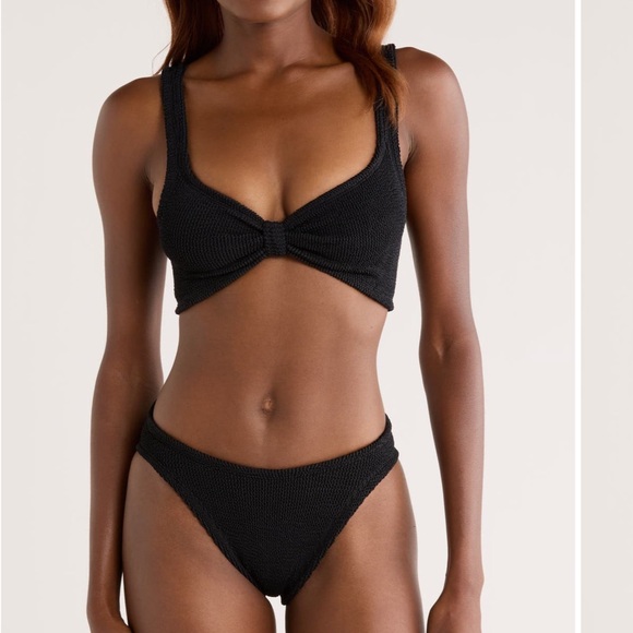 Hunza G NEW Bonnie crinkle twist two piece bikini